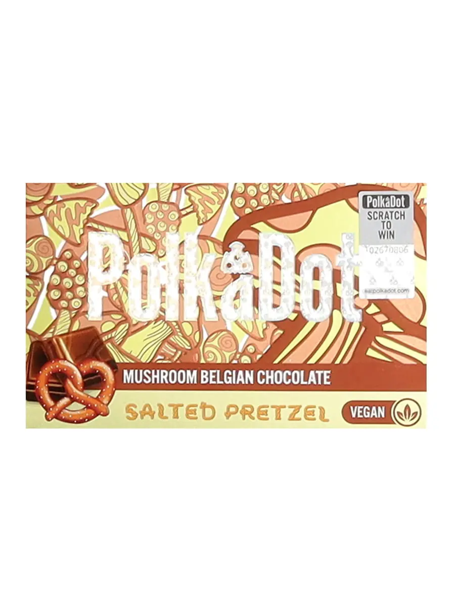 PolkaDot Salted Pretzel 4g Vegan Mushroom Chocolate