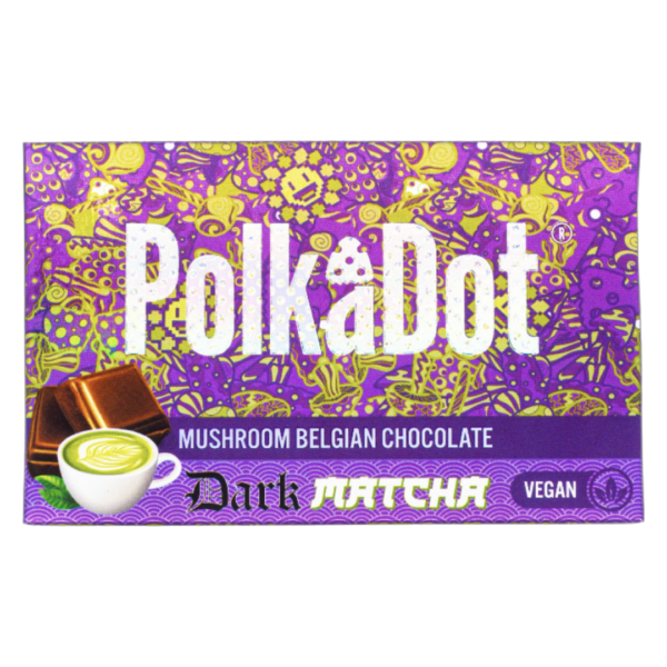 Polkadot Dark Matcha | 4g Mushroom Chocolate | Vegan